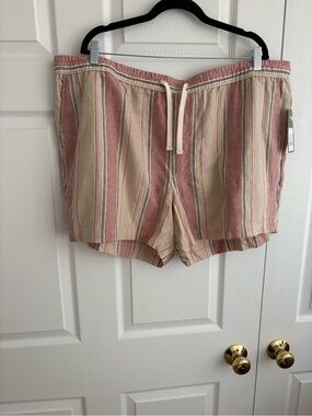 Goodfellow & Co Striped Men’s Flat Front Drawstring Shorts New (XXL)